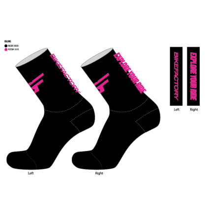 bikefactory Socks Criterium h19, black/pink