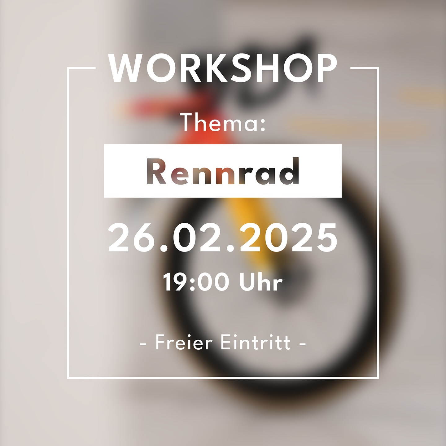Wir haben etwas für euch:
Ein Workshop zum Thema Rennrad. Der Workshop richtet sich sowohl an Einsteigende als auch Erfahrene. Wir zeigen euch alle Grundlagen, worauf es bei der Auswahl des richtigen Rennrads ankommt und erklären dir die wichtigsten Merkmale, Rahmengeometrien und Komponenten, damit du sicher und informiert durchstarten kannst. Perfekt für alle, die mehr über Technik und Fahrspaß erfahren wollen.
Meldet euch über den Link in der Bio zum Event an. Wir freuen uns auf euch.
#bikefactory #cycling #cyclinglife #dreambuild #rennrad #roadcycling #roadbike #tourdefrance #bike #lifebehindbars #hamburg