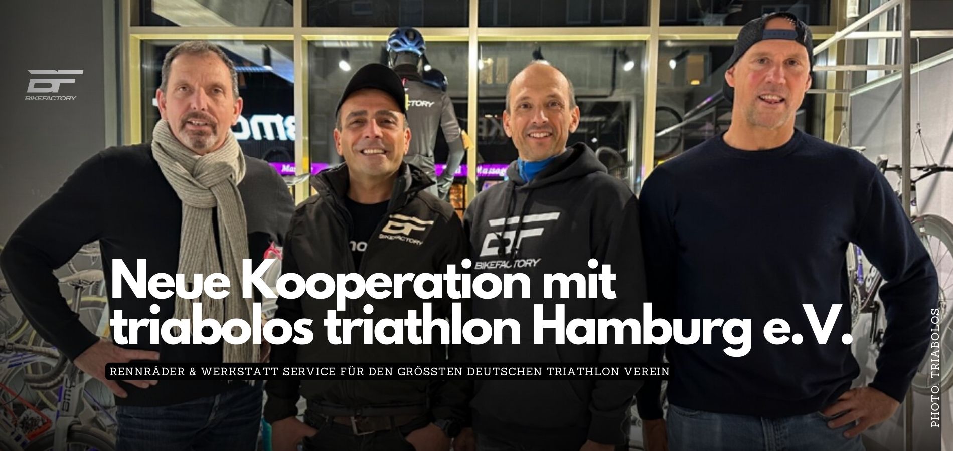 Neue Triathlon Partnerschaft bikefactory und triabolos Hamburg